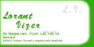 lorant vizer business card